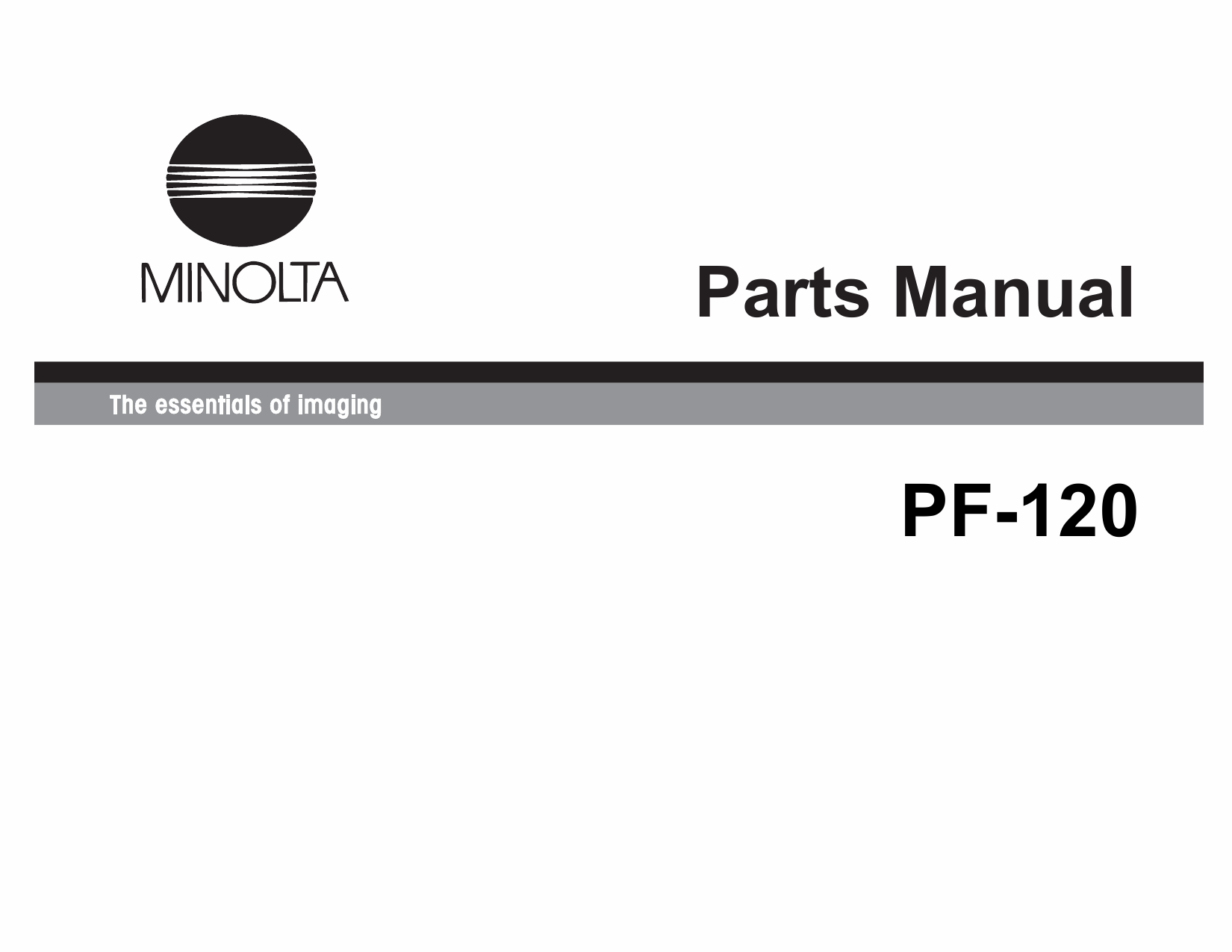 Konica-Minolta Options PF-120 Parts Manual-1